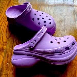 Crocs Platform Clogs Purple W Size 7